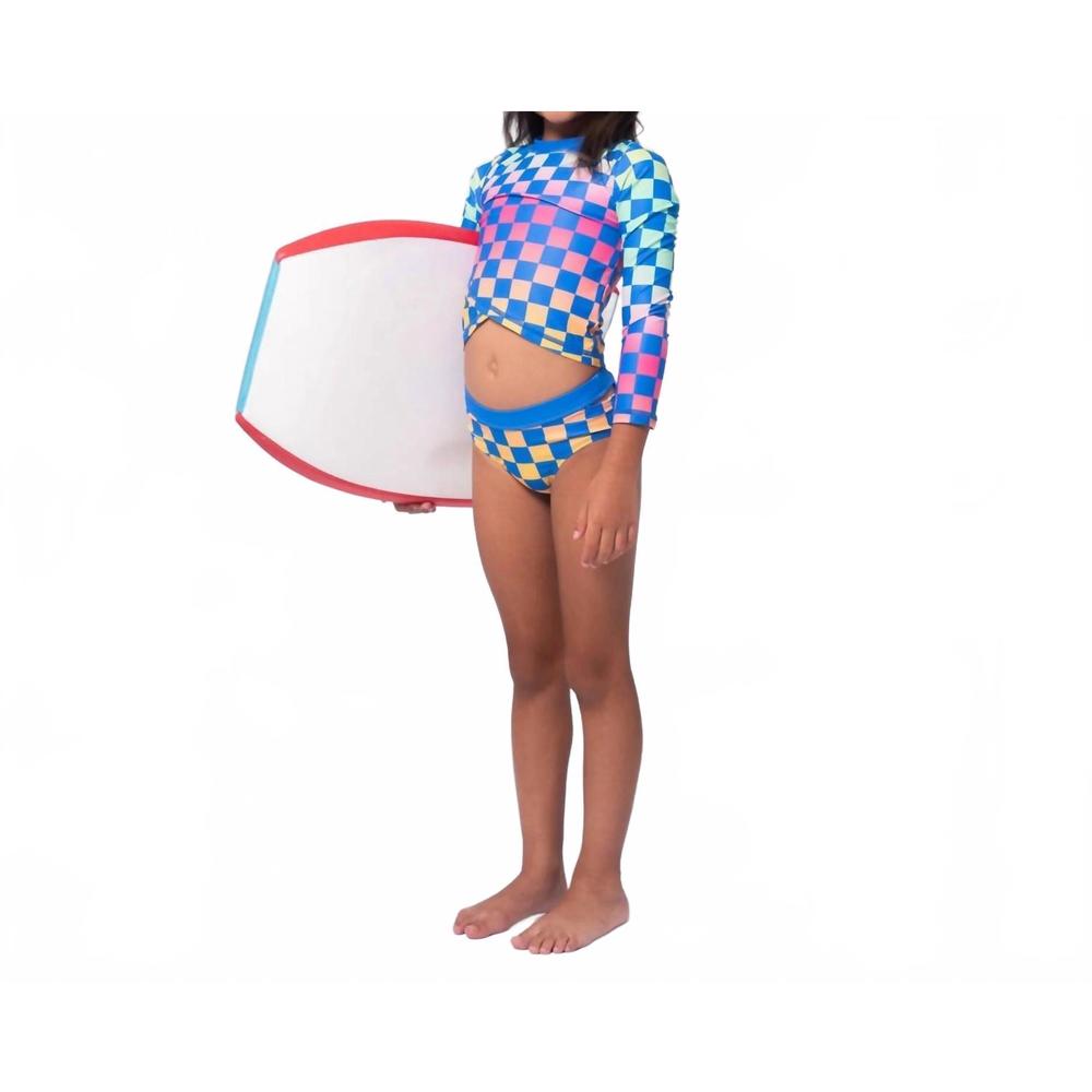 NEW APPAMAN oceana rash guard set in checkerboard